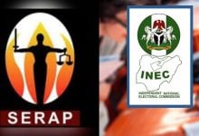 File: SERAP; INEC logo