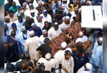 Dangote, Fintiri in Attendance as Bamanga Tukur Is Laid to Rest