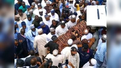Dangote, Fintiri in Attendance as Bamanga Tukur Is Laid to Rest