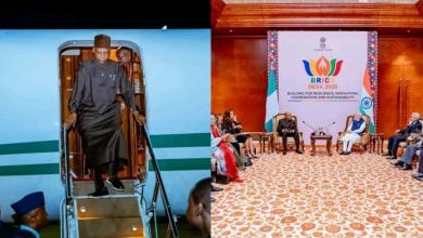 File: Shettima Returns To Nigeria After BRICS Summit In India