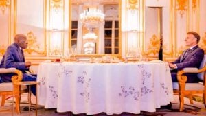 File: French President host Tinubu to private dinner