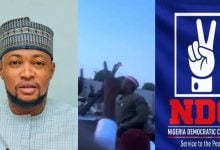 Kano NDC Candidate, Aminu Warkal Waves Gun at Campaign Rally