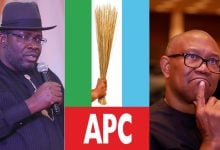 Serieke Dickson; APC Logo; Peter Obi