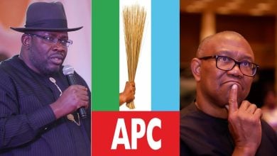 Serieke Dickson; APC Logo; Peter Obi