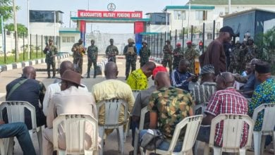 Military Retirees Protest, Block Pensions Board Entrance in Abuja