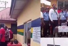 Picture of the handing over ceremony of the renovated police station in Rivers
