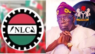 NLC Logo; President Bola Tinubu