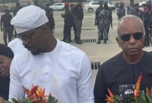 NDC and ADC Governorship Candidates, Funso Doherty and Gbadebo Rhodes-Vivour at Lekki Toll Gate