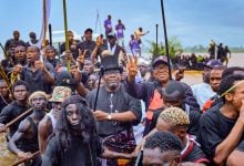 Peter Obi, Dickson Use Boat Regatta for NDC Campaign in Bayelsa