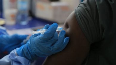 A health care worker administers a dose of Ervebo vaccine against the Ebola virus in Congo, on Oct. 16 – Sebastien Kitsa Musayi/AP
