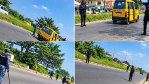 Police at different checkpoints