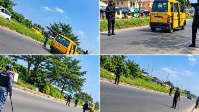 Police at different checkpoints