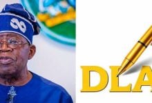 President Bola Tinubu; DLA logo
